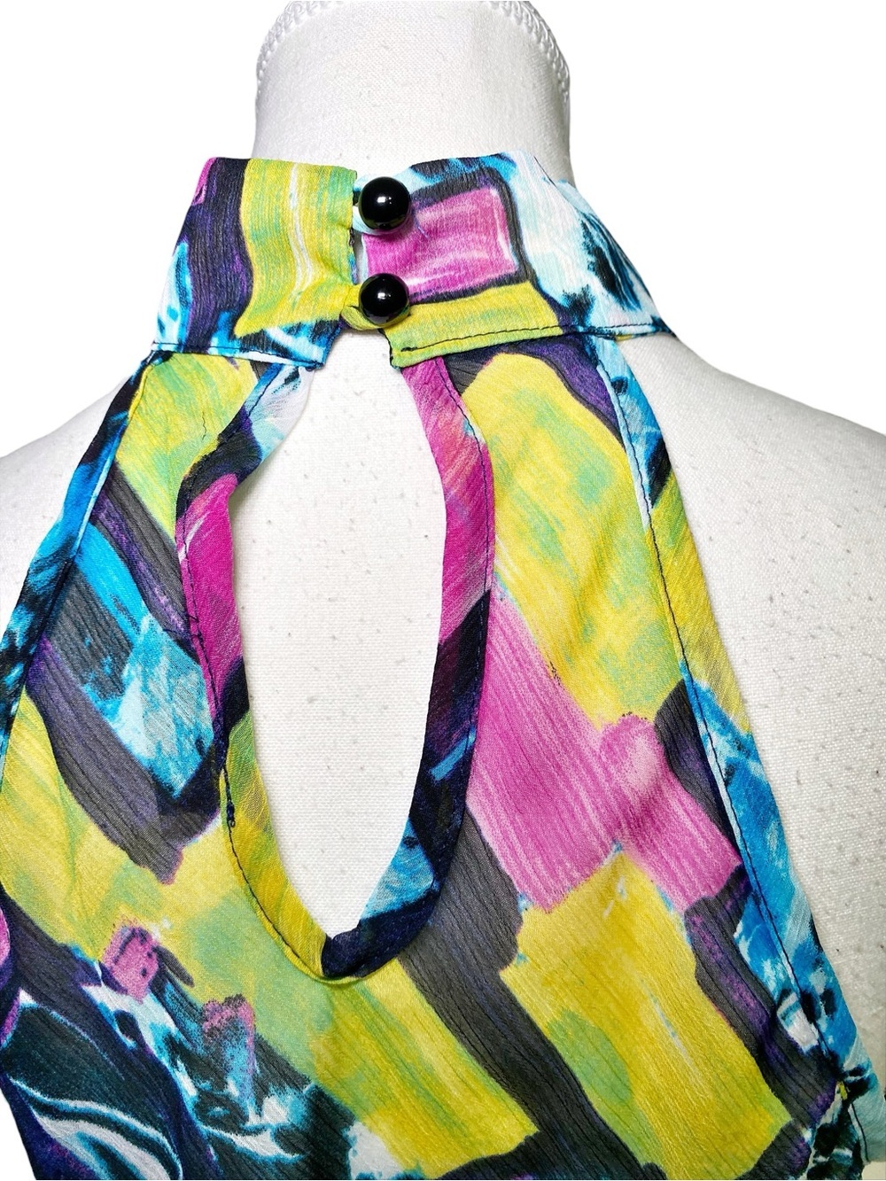 Banana Monkey Y2K Abstract Ruffle
Halter Top - Picture 6 of 15
